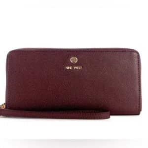 Nine West Merlot Wristlet Wallet